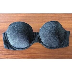 Victoria's Secret Women Bra 34C heathered gray Multiway Underwire NO STRAPS
